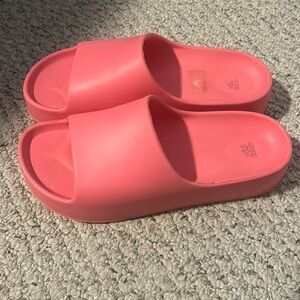 Pink platform slides